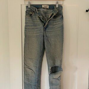 High rise, straight leg Reformation jeans